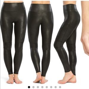 Spanx Moto Faux Leather Leggings